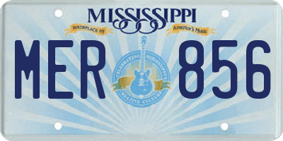 MS license plate MER856
