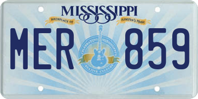 MS license plate MER859