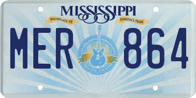 MS license plate MER864