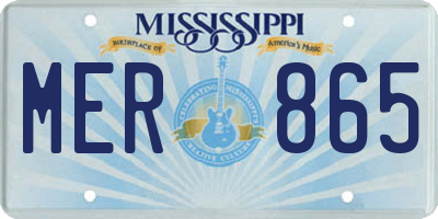 MS license plate MER865
