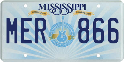 MS license plate MER866