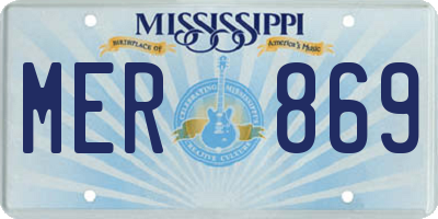MS license plate MER869