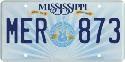 MS license plate MER873