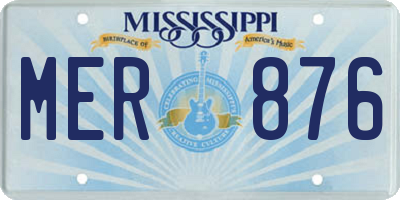 MS license plate MER876