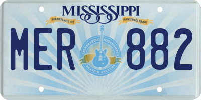 MS license plate MER882