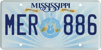 MS license plate MER886