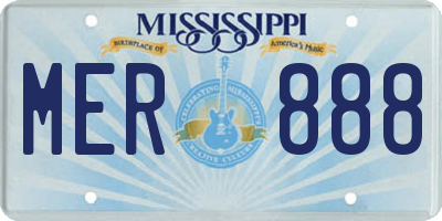 MS license plate MER888