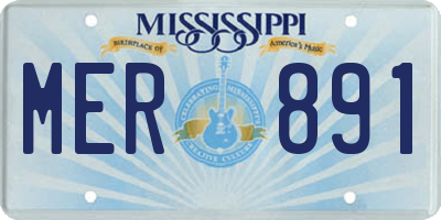 MS license plate MER891