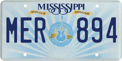 MS license plate MER894