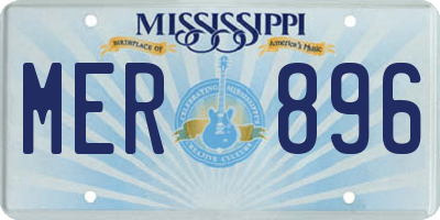 MS license plate MER896