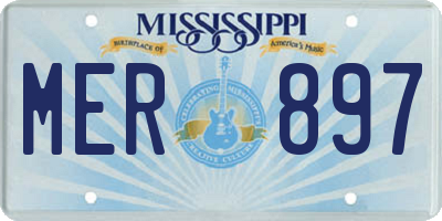 MS license plate MER897