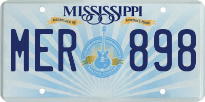 MS license plate MER898