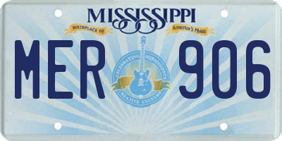 MS license plate MER906