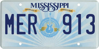 MS license plate MER913
