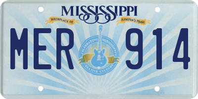 MS license plate MER914