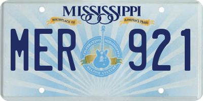 MS license plate MER921