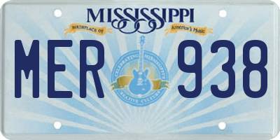 MS license plate MER938