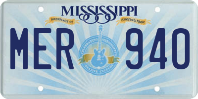 MS license plate MER940