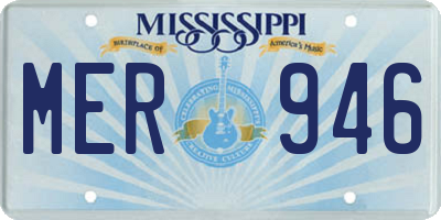 MS license plate MER946