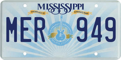 MS license plate MER949