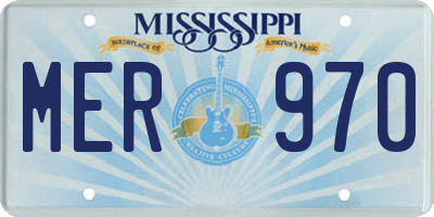 MS license plate MER970