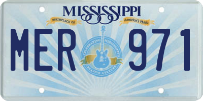 MS license plate MER971