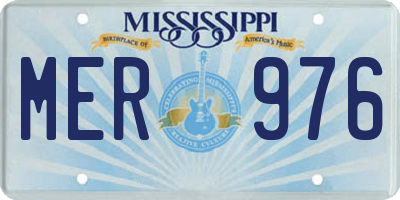 MS license plate MER976