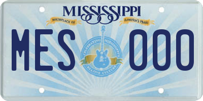 MS license plate MES000