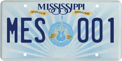 MS license plate MES001