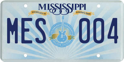 MS license plate MES004