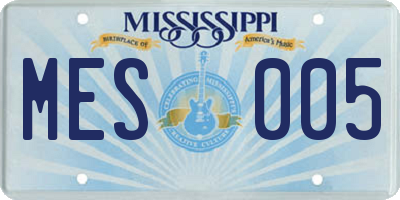 MS license plate MES005
