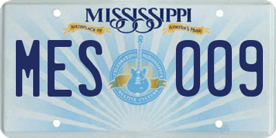 MS license plate MES009