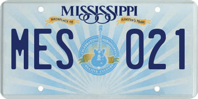 MS license plate MES021