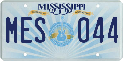 MS license plate MES044