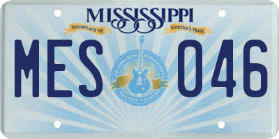 MS license plate MES046