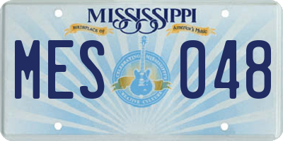 MS license plate MES048