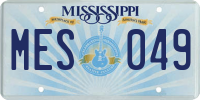 MS license plate MES049
