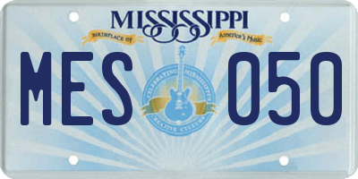 MS license plate MES050