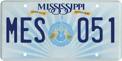 MS license plate MES051
