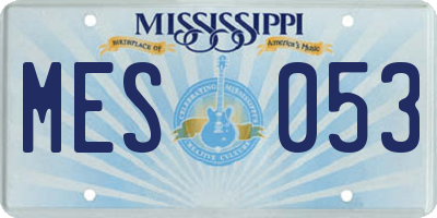 MS license plate MES053