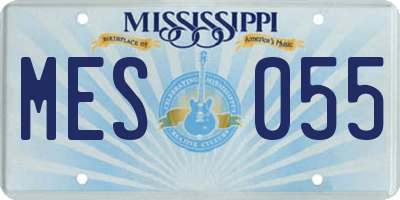 MS license plate MES055
