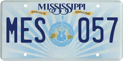 MS license plate MES057
