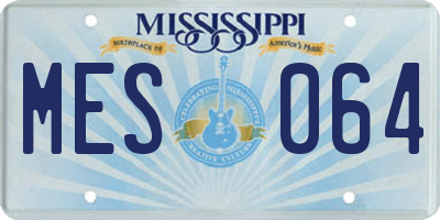 MS license plate MES064