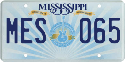 MS license plate MES065