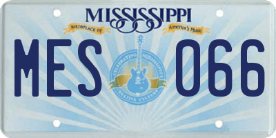MS license plate MES066