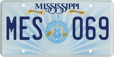 MS license plate MES069
