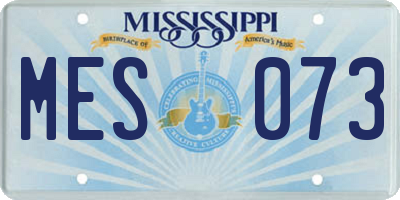 MS license plate MES073