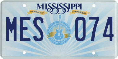 MS license plate MES074