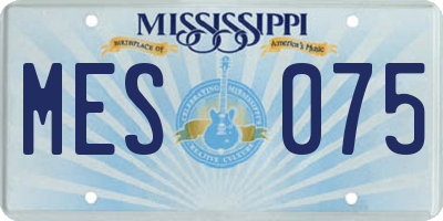 MS license plate MES075