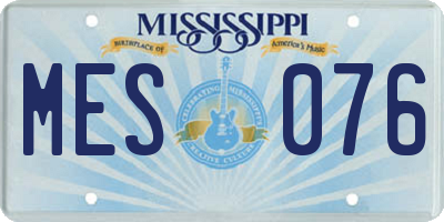 MS license plate MES076